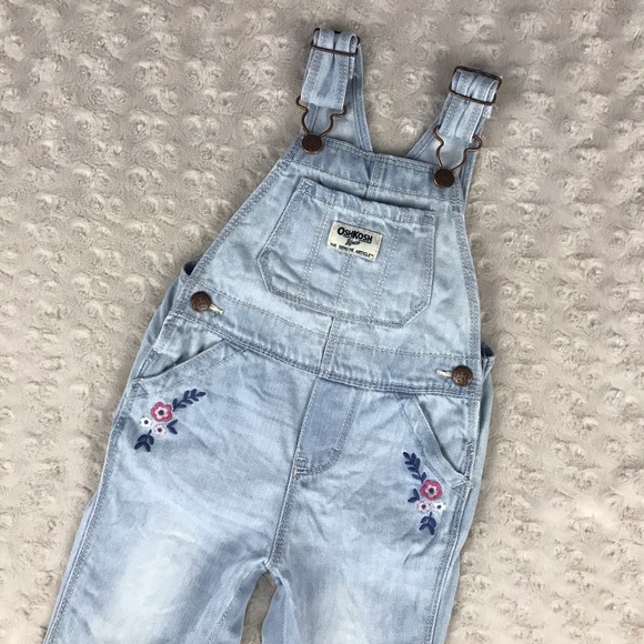OshKosh B'gosh Other - OshKosh B’Gosh Denim Overalls Floral Flower Jean